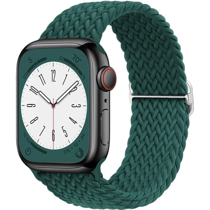 Braided Solo Loop Apple Watch Band – Stretch Nylon Bracelet Strap for Series SE, 6–11 & Ultra 2 (40mm–49mm) Adjustable Correa