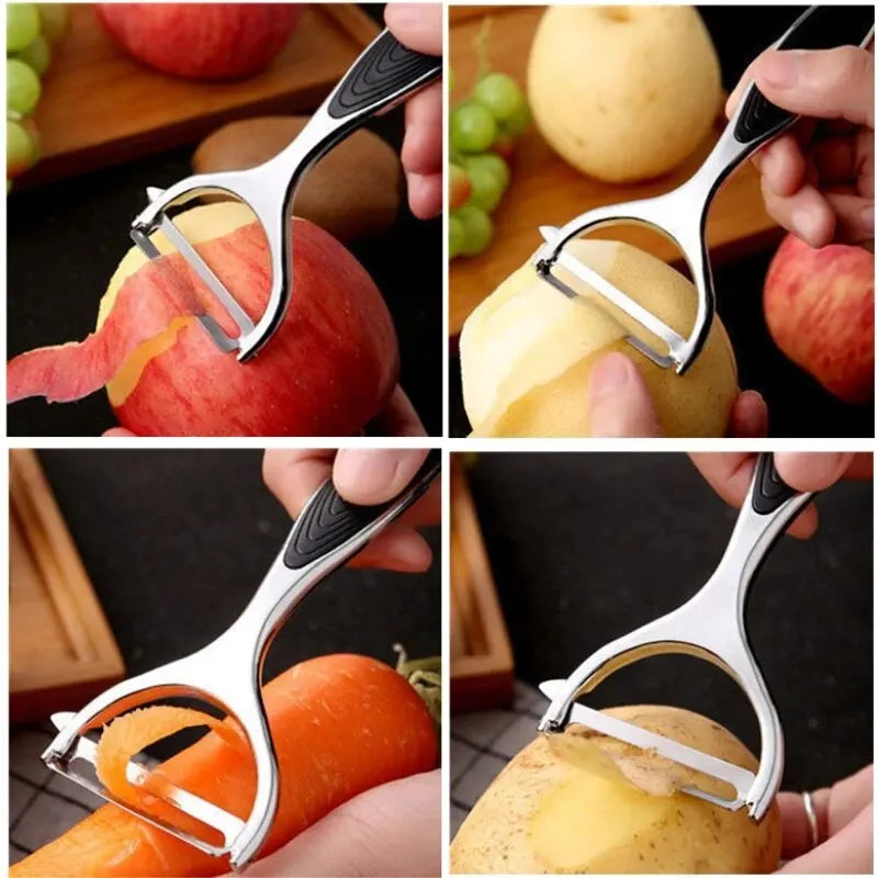 Stainless Steel Vegetable Peeler - Multi-Function Potato, Carrot & Fruit Peeler Kitchen Tool