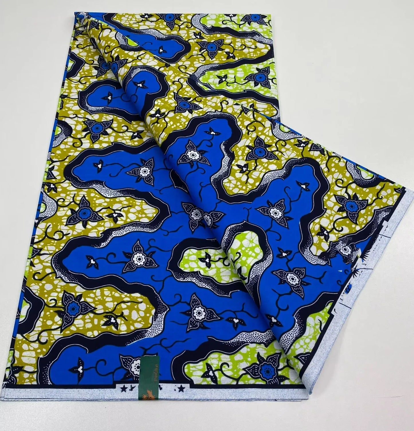 African Real Print Ankara Wax Fabric - Soft 100% Cotton Pagne 6 Yards