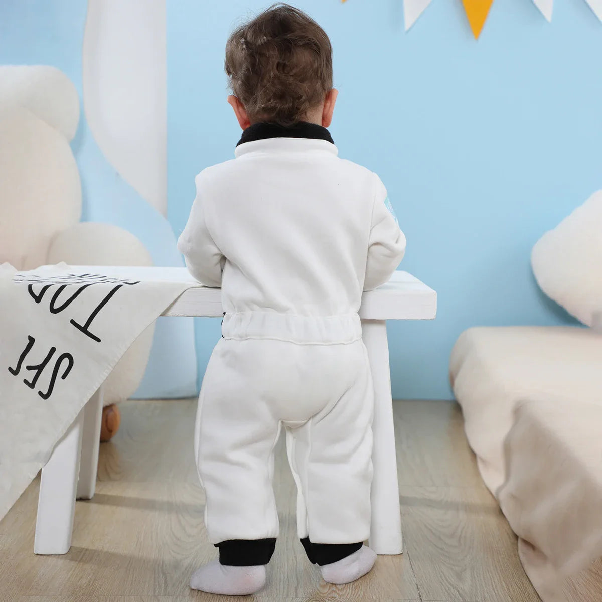Toddler Astronaut Costume – Baby Boys Space Suit Romper, Infant Halloween & Birthday Party Cosplay Jumpsuit