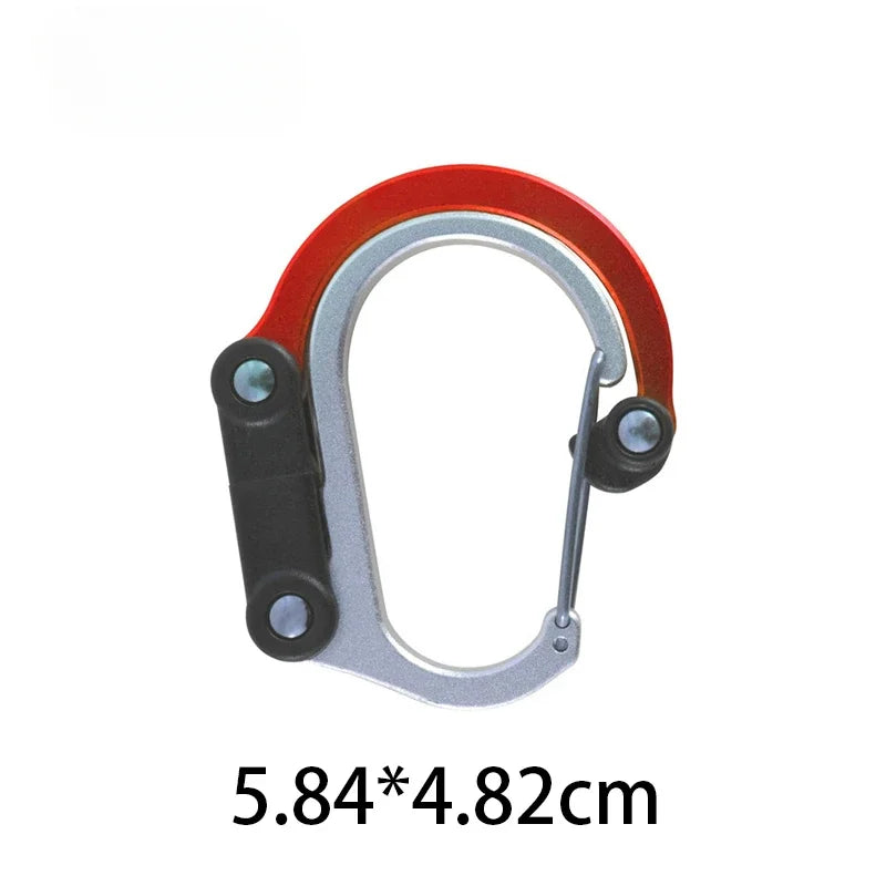360° Rotating Gear Clip Carabiner - Multifunctional Strong Buckle Hook for Camping, Hiking & Travel Backpacks