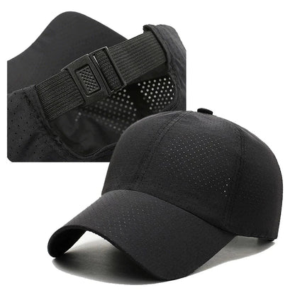 Quick Dry Mesh Sports Cap - Breathable Sun Hat for Running, Golf, Tennis, Jogging & Outdoor Activities