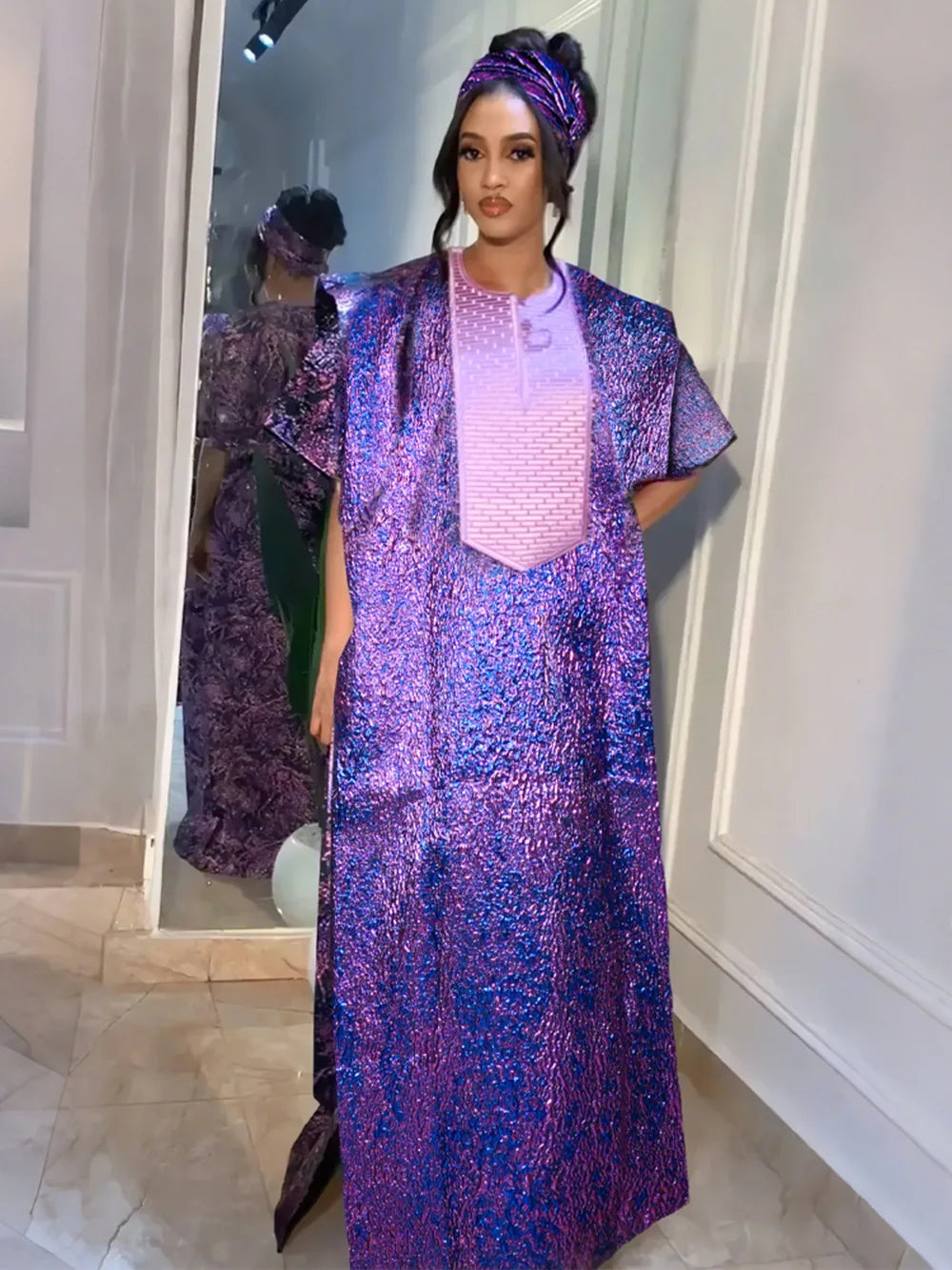Women’s African Dashiki Ankara Maxi Dress - Traditional Gown, Abaya, Kaftan & Robe Outfit