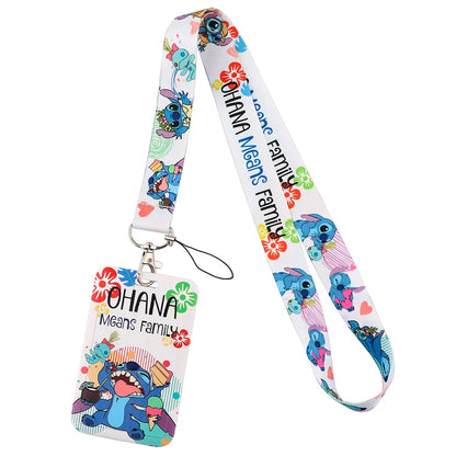 Cute Alien & Angel Cartoon Credential Holder Lanyard for Key, Card Badge & Gym Accessories