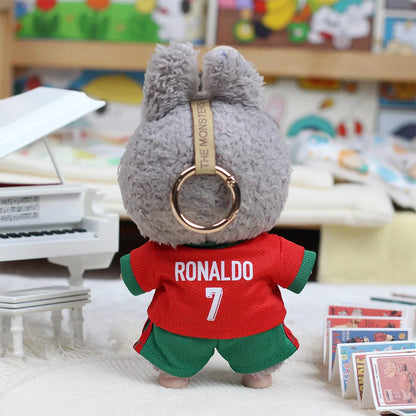 17cm Labubu Doll Clothing DIY Football Sportswear – Size 7 Vinyl Pendant Toy for Boys V1 V2 V3