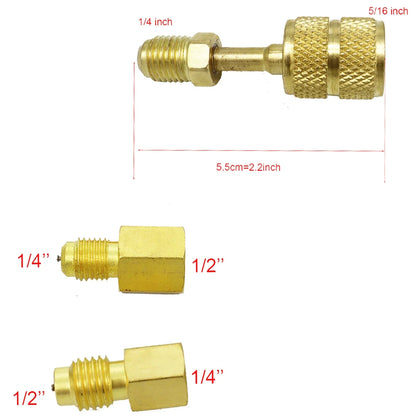 Refrigerant Manifold Gauge Kit - Automotive AC Charging Tool for R410A R22 R134A R404A