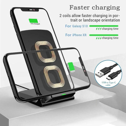30W Wireless Charger Stand - Fast Charging Pad Dock for iPhone 17/16/15/14/13, Samsung & Xiaomi