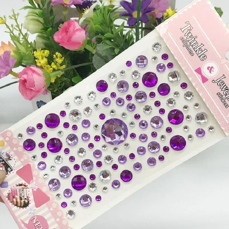 Glitter Face Rhinestone Stickers - Kids Eye & Face Diamond Jewels for Festival Makeup, Parties & Creative Looks