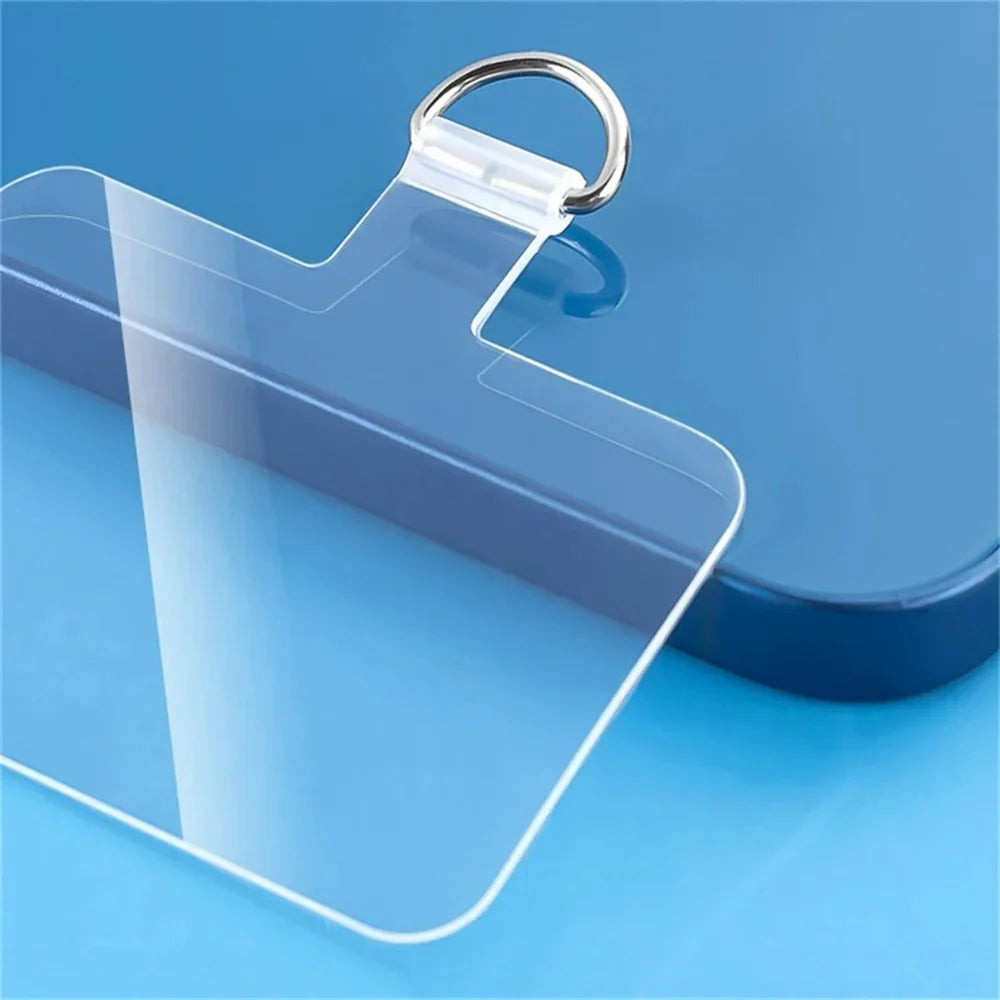 Transparent Phone Anti-Lost Lanyard Card – 1/3/5/10PCS TPU Universal Tether Tab with Loop Hole, Strap Patch & Cord Clip Gasket