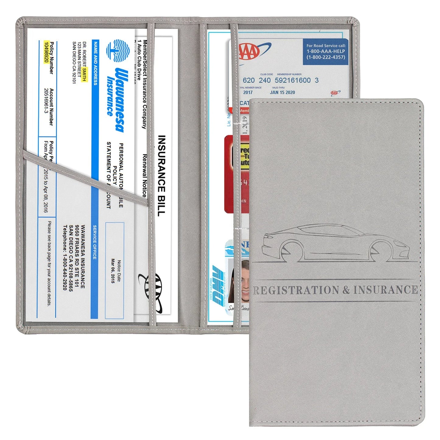 Car Registration & Insurance Holder – Vehicle Glove Box Organizer for Auto & Truck
