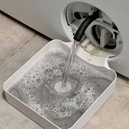 Washing Machine Drain Water Collection Tray - No Overflow Lint & Debris Filter Drip Box