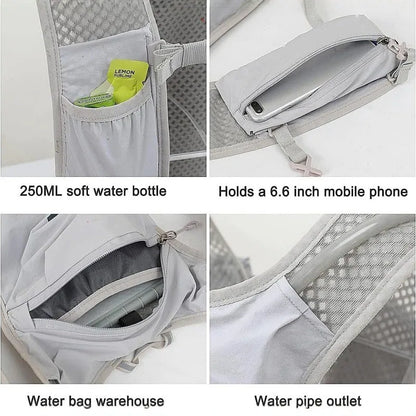 Lightweight Running Hydration Vest Backpack – Marathon Hiking Cycling Chest Pack with Phone Pocket