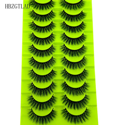 5/10 Pairs 3D Mink False Eyelashes – Wispy Handcrafted Full Strip Short Natural Lashes for Makeup