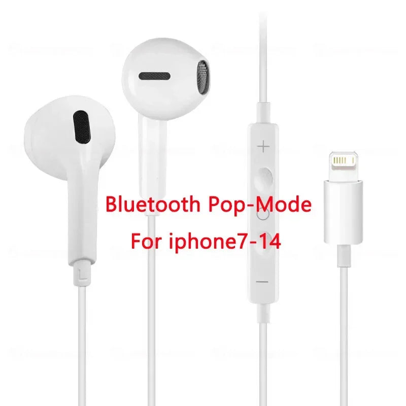 Apple iPhone Earphones — Original Wired Headphones for iPhone 7–16 Pro Max with USB-C, Lightning, 3.5mm