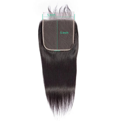 24 26 Inch Straight Lace Frontal Human Hair - 13x6 Preplucked Transparent HD Lace Brazilian Hair Closure For Women