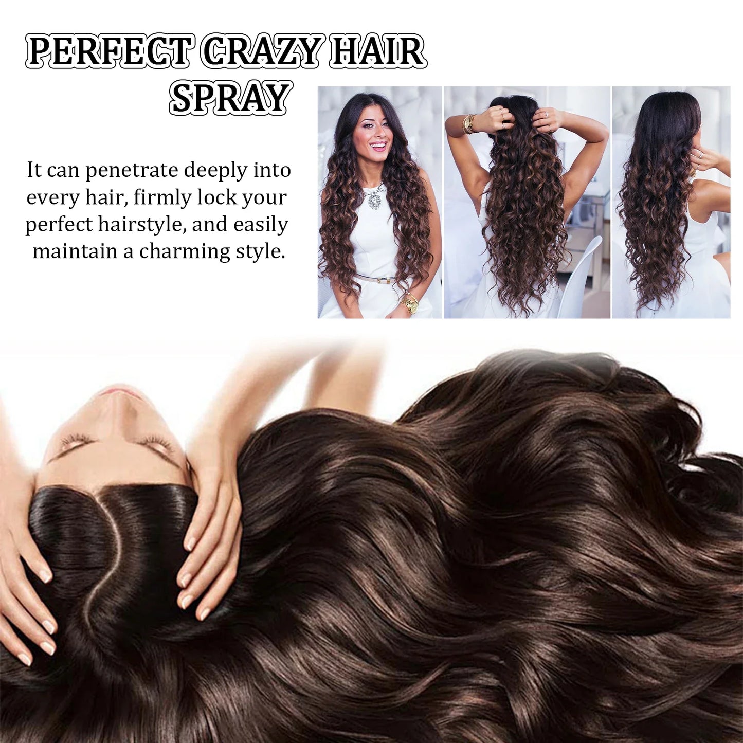 Eelhoe Hair Fluffy Styling Spray - Wash-Free Volumizing Mist for Refreshing, Degreasing & Long-Lasting Hair Style