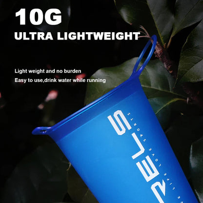 200ml Foldable Sports Water Cup — Lightweight, Portable Soft Cup for Marathon, Running & Cross-Country Activities