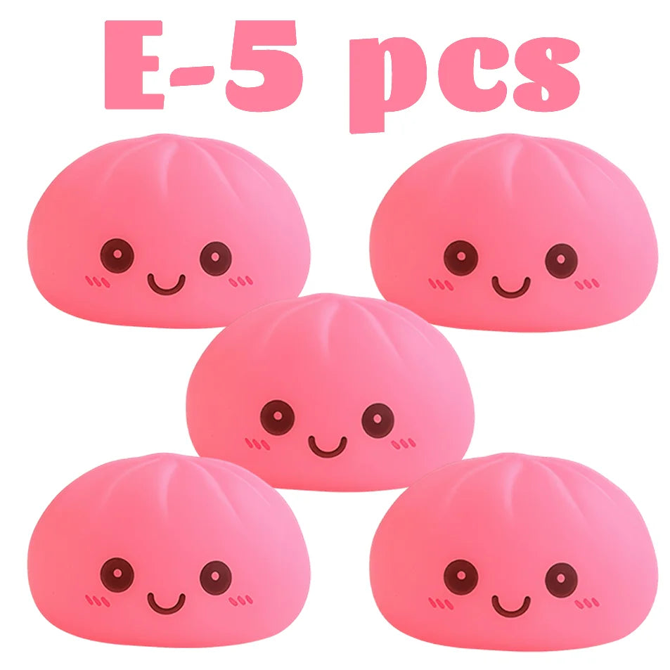 2027 Kawaii Dumpling Night Light - Cute Glowing Dumpling Steamer Desktop Ornament and Gift Decor