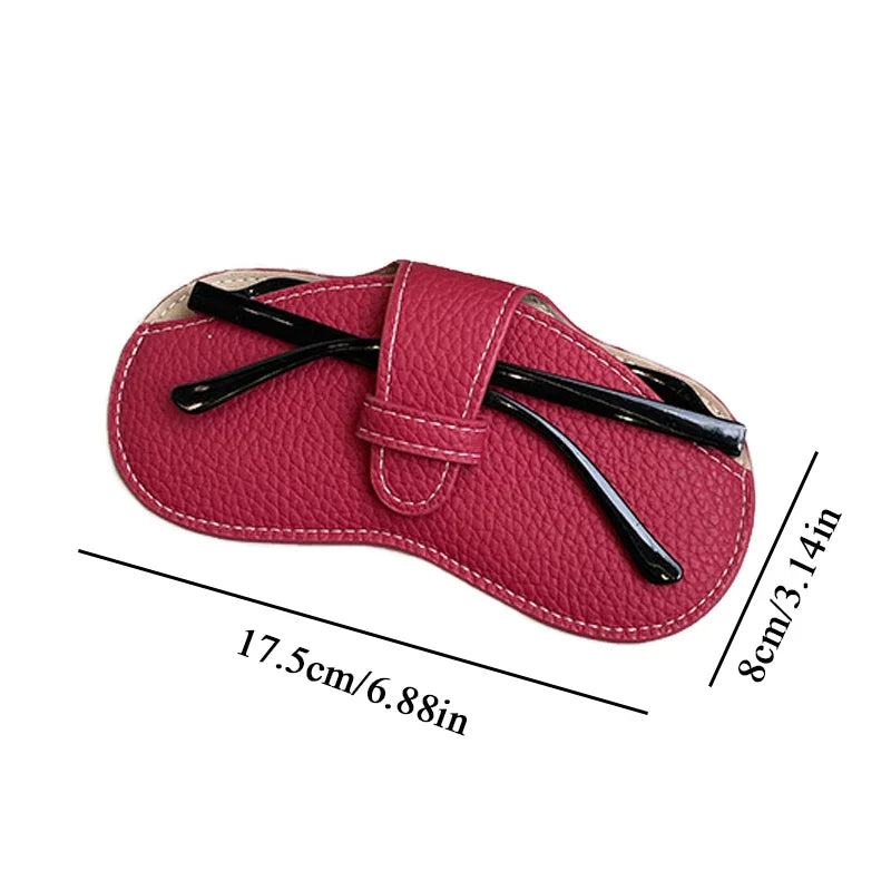 Women’s Leather Glasses Case – Soft Portable Sunglasses Bag, Fashion Eyewear Protector Pouch