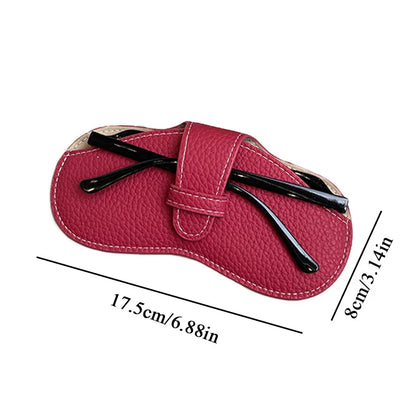 Women’s Leather Glasses Case – Soft Portable Sunglasses Bag, Fashion Eyewear Protector Pouch