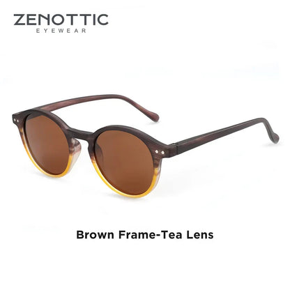 ZENOTTIC Retro Circular Polarized Sunglasses (S Size) – Vintage Small Round UV400 Goggles for Men & Women