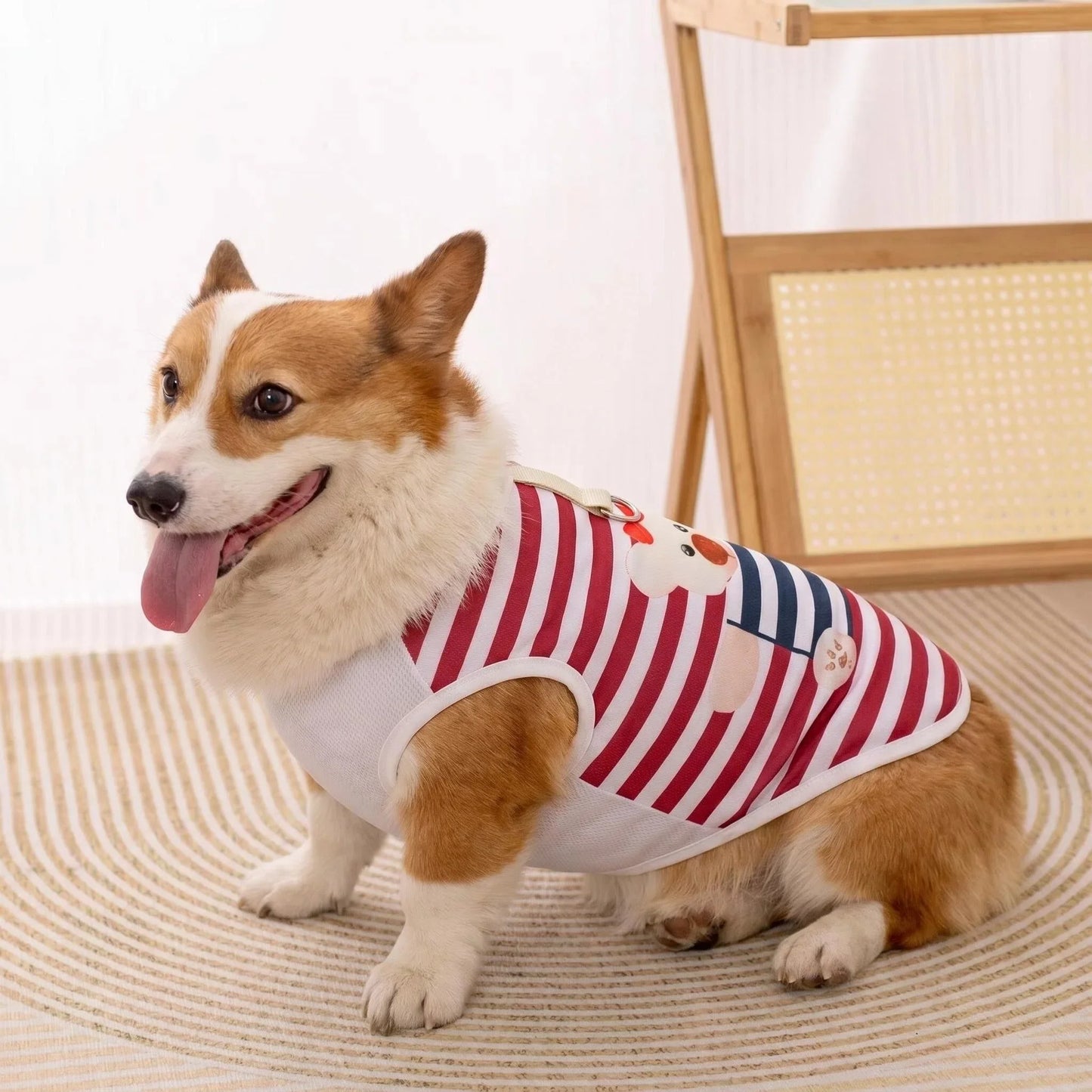 Cooling Summer Pet Vest - Soft Cartoon Dog Cat Shirt for Small Medium Large Dogs Puppy French Bulldog Clothing