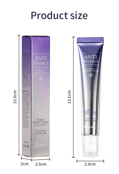 O'CHEAL Anti-Wrinkle Eye Cream Roller – Dark Circle & Puffiness Reducer with Hyaluronic Acid for Anti-Aging Skin Care