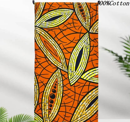 African Ankara Wax Print Fabric - 100% Cotton Batik Material for Sewing & Wholesale 6 Yards