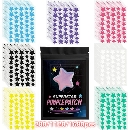 Hydrocolloid Acne Patches - 280/1120/1680pcs Invisible Facial Blemish Covers for Acne Concealing and Skin Care