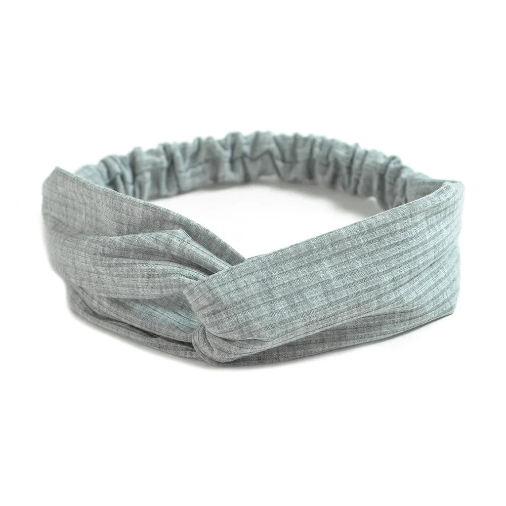 Women Cross Top Knot Headband – Elastic Soft Solid Color Hair Bands, Twisted Knotted Headwrap, Hair Accessories for Girls