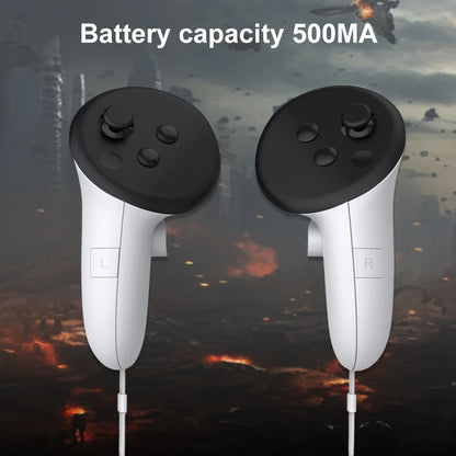 TY-5807 VR Controller Battery Pack – Rechargeable Right & Left Battery Covers for Meta Quest 3S/3 VR Controllers