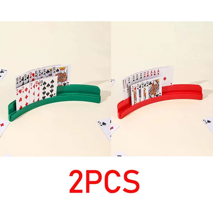 Plastic Poker Card Stand Holder - Creative Playing Card Support Clip Base for Easy Hands-Free Board Games