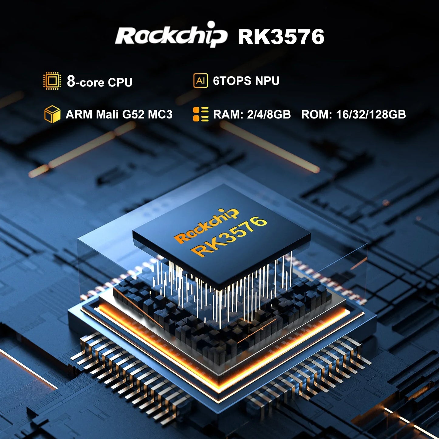 H96 MAX M9 AI Android 14 TV Box, 8-Core Rockchip RK3576, 4GB/64GB to 8GB/128GB, Wifi6, 8K 120fps, BT5.4, 1000M LAN