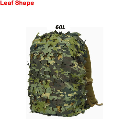 3D Camo Backpack Cover - Laser Cut Camouflage Hunting Bag Cover for 60L/80L Packs, Paintball & Outdoor Gear