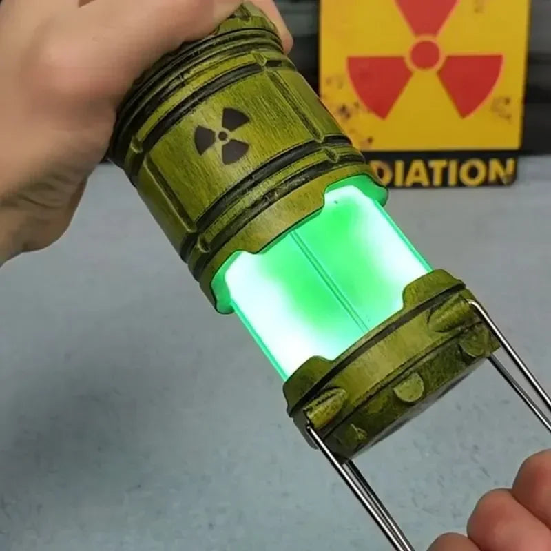 Mini Nuclear Reactor Lantern – Handheld Camping Light & Glow-in-the-Dark Night Lamp for Home Decor or Halloween Gift