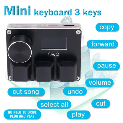 SayoDevice OSU Keyboard O3C | Rapid Trigger Hall Magnetic Red Switches with Knob & Screen, Copy-Paste Shortcut