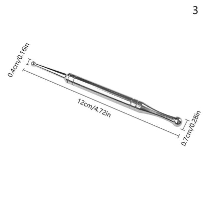 Manual Acupuncture Pen with Terahertz Energy Stone | Trigger Point Massager Stick for Face & Body Relaxation