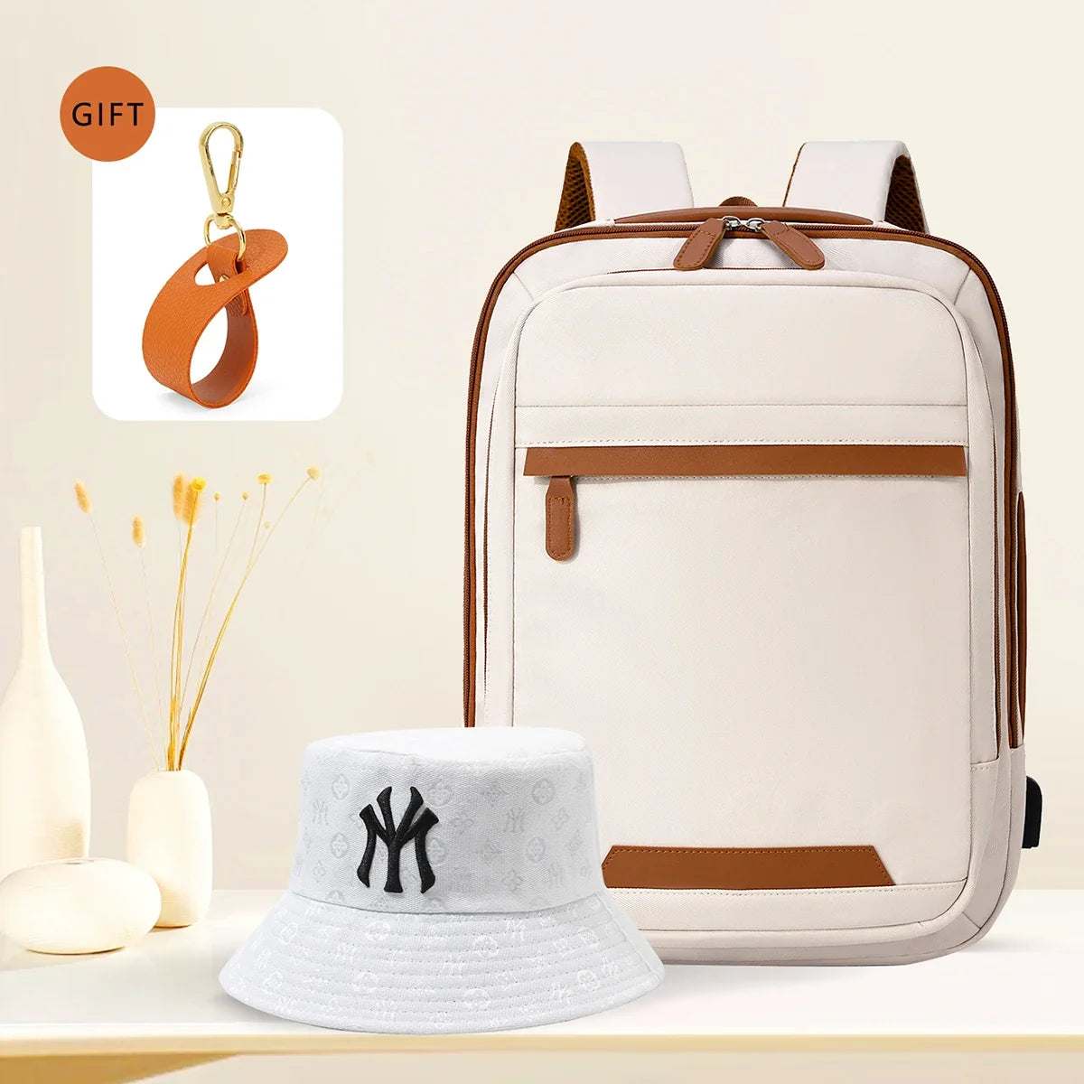 USB Rechargeable Laptop Backpack - Waterproof Large Capacity Unisex School & Travel Bag