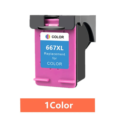 Remanufactured HP 667 / 667XL Ink Cartridge Replacement – Compatible Ink for HP DeskJet Ink Advantage 1275, 2374, 2375, 2376, 2775 & 2776 Printers