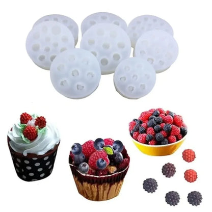 3D Fruit Candle Silicone Mold – Blueberry & Raspberry DIY Chocolate & Baking Craft Mold