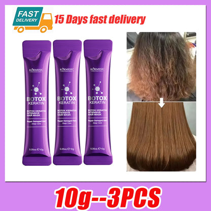 Keratin Hair Repair Mask - 5 Second Deep Moisture Treatment for Smooth Shiny Frizz-Free Hair