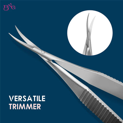 BNG Stainless Steel Cuticle Nipper & Dead Skin Remover Pliers – Straight Manicure & Eyebrow Scissors Beauty Tools