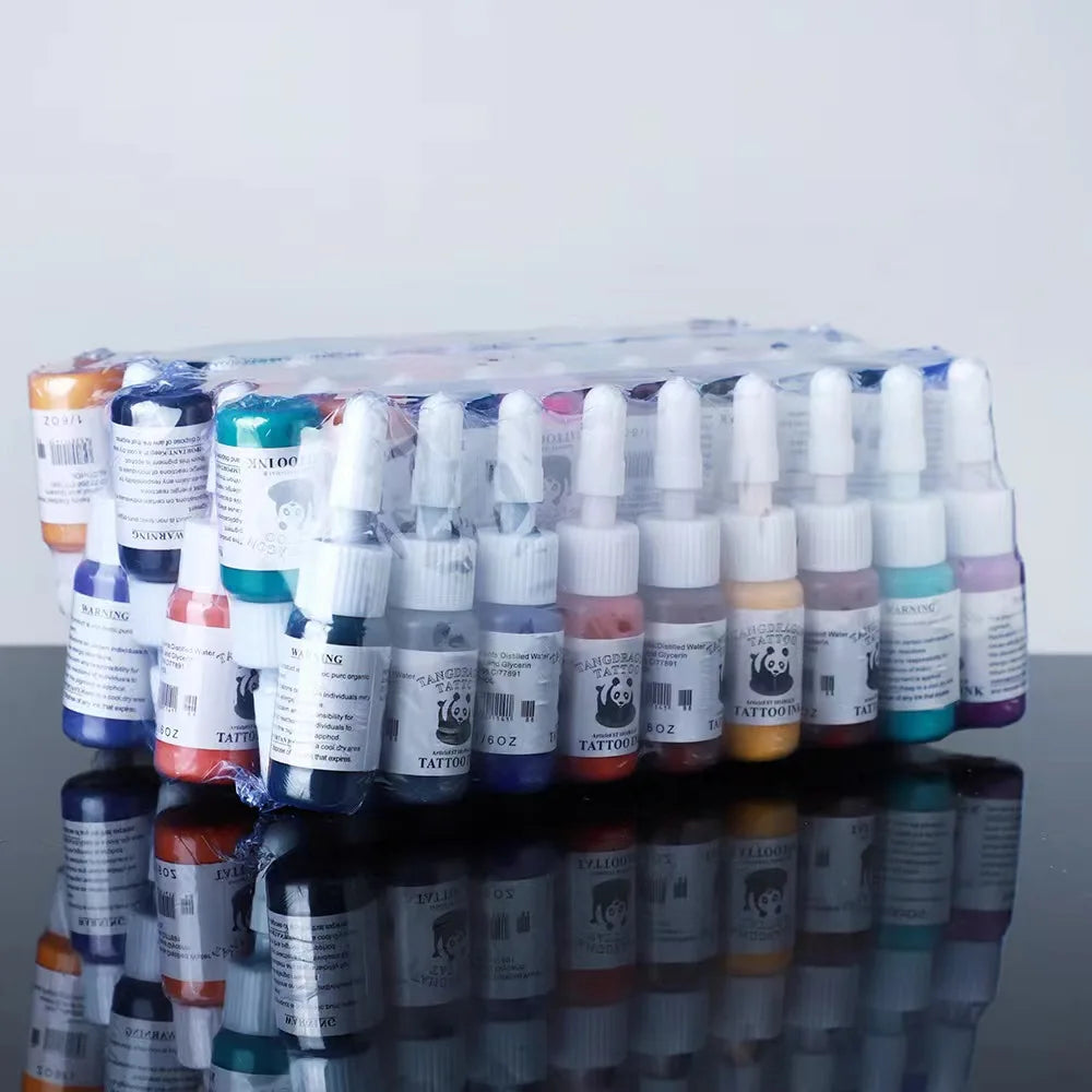 6/8/10 Color Tattoo Ink Set - Professional Long-Lasting Body Art & Tattoo Supplies