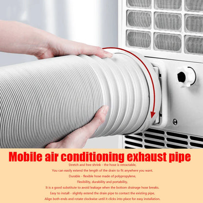 130/150mm Telescopic AC Exhaust Hose – Flexible Duct Extension Pipe for Mobile Air Conditioner Ventilation