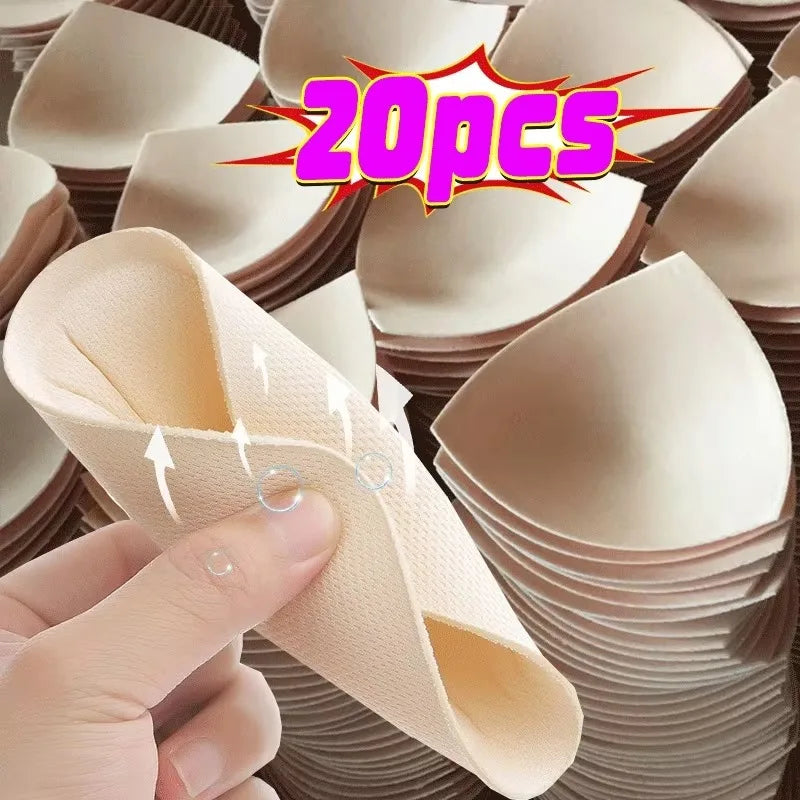 Triangle Push Up Bra Pads for Women – Invisible Bikini & Swimsuit Breast Enhancer Inserts (2–20 Pack)