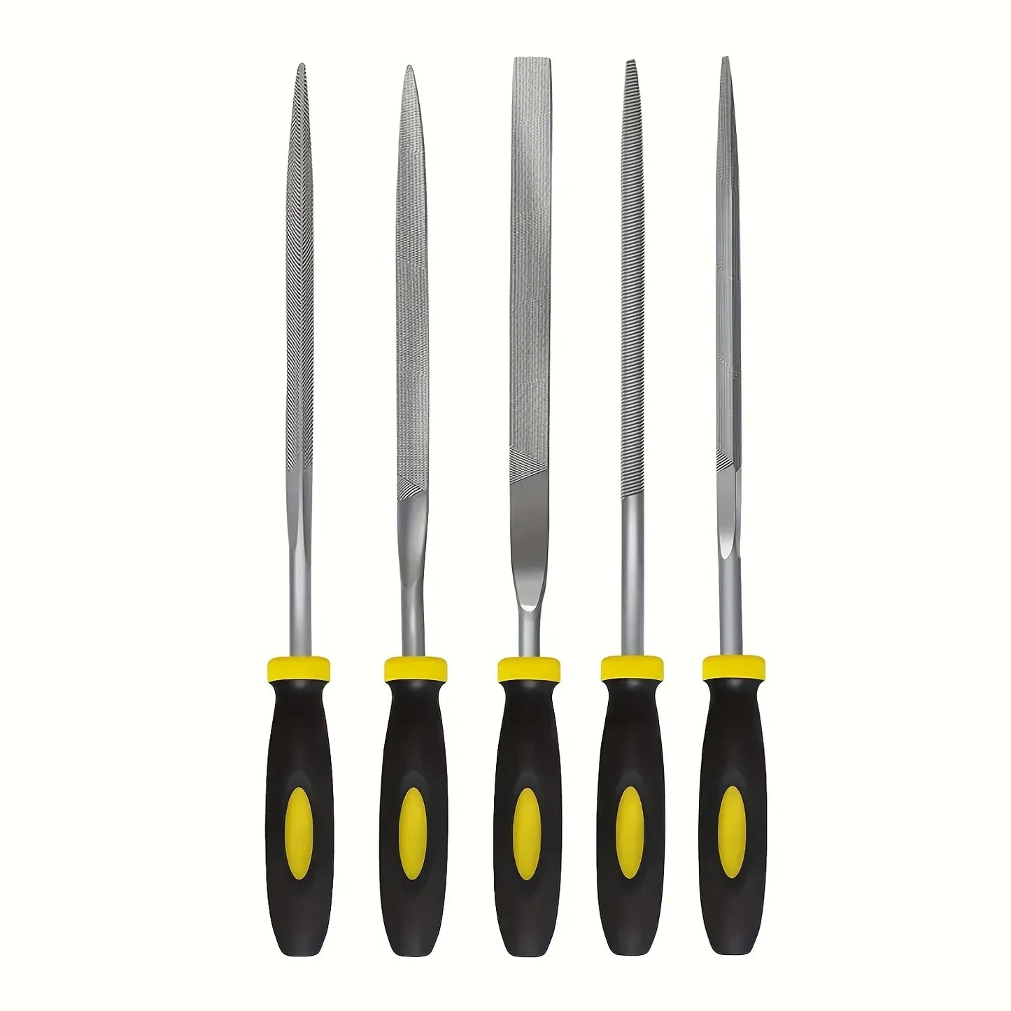 Premium Needle File Set – High-Carbon Steel Files with Non-Slip Ergonomic Handles for Precision Wood, Plastic, and Model Filing