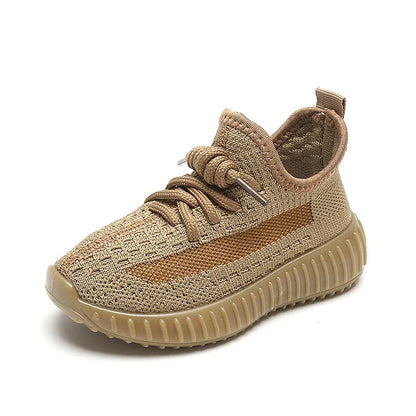 Children's Lightweight Coconut Woven Shoes - Non Slip Rubber Sole Outdoor Sports Mesh Sneakers for Baby Boys & Girls