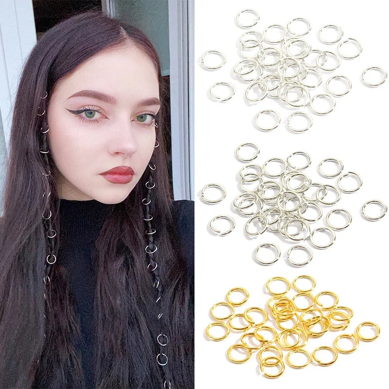 Mixed Color Hair Braid & Dreadlock Charms - Beads, Cuffs, Rings & Clips Set (5–50 Pieces)