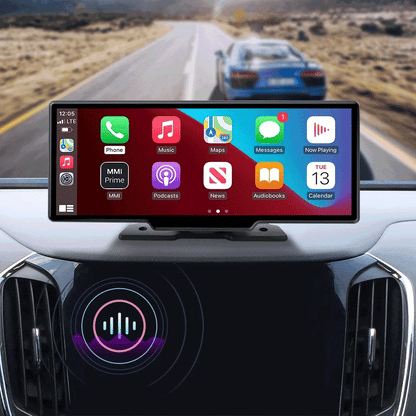 10.26" 4K Dash Cam Car Mirror — Wireless CarPlay Android Auto GPS Multimedia Rearview Camera Dashboard Monitor