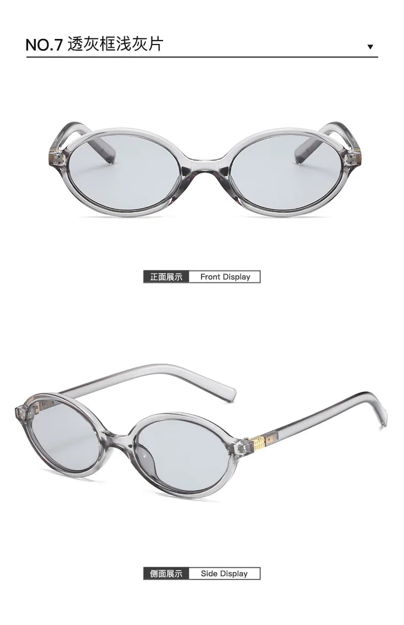 Fashion Oval Retro Sunglasses for Women – Simple Literary Design, Small Frame UV400 Luxury Travel Eyewear